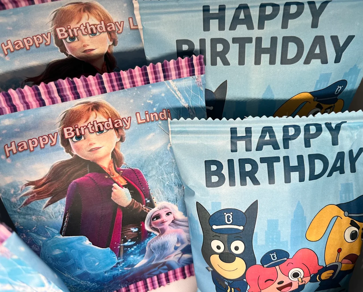 Custom-designed print work — vibrant, on-brand fliers and party stationery